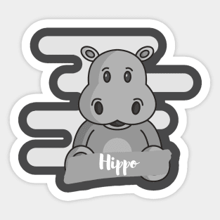 Happy Hippo Sticker